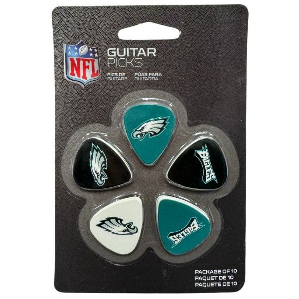 Philadelphia Eagles Guitar Picks 10 Total 5 Different Styles NFL Packaging New